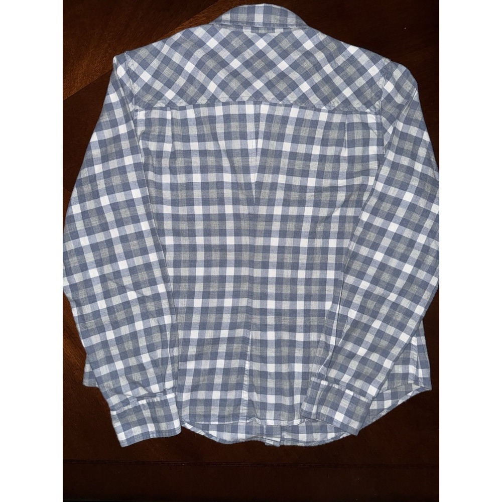 Pendleton Women Cotton‎ Lightweight Flannel Shirt Size Petite Large Blue Plaid - Picture 3 of 9